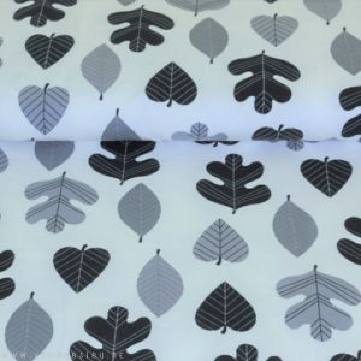 Jersey Herbstblatt weiß